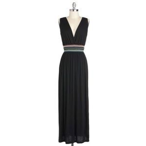 Gilli ModCloth Black Summer Bohemian Maxi Dress